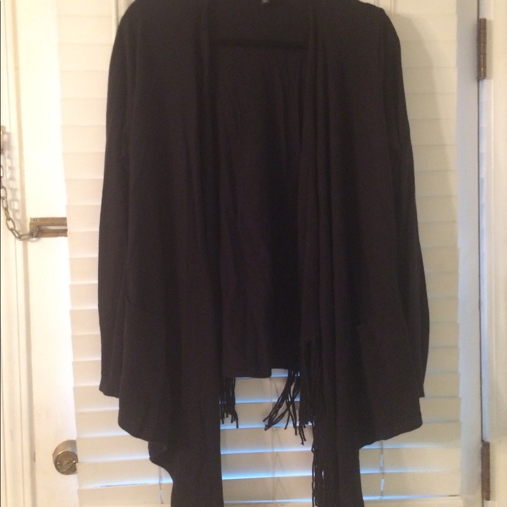 LANE BRYANT PLUS SZ 14/16 BLACK SWEATER JACKET